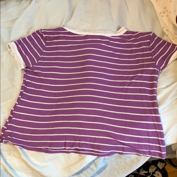 Forever 21 Purple striped Crop Top - Picture 5 of 5